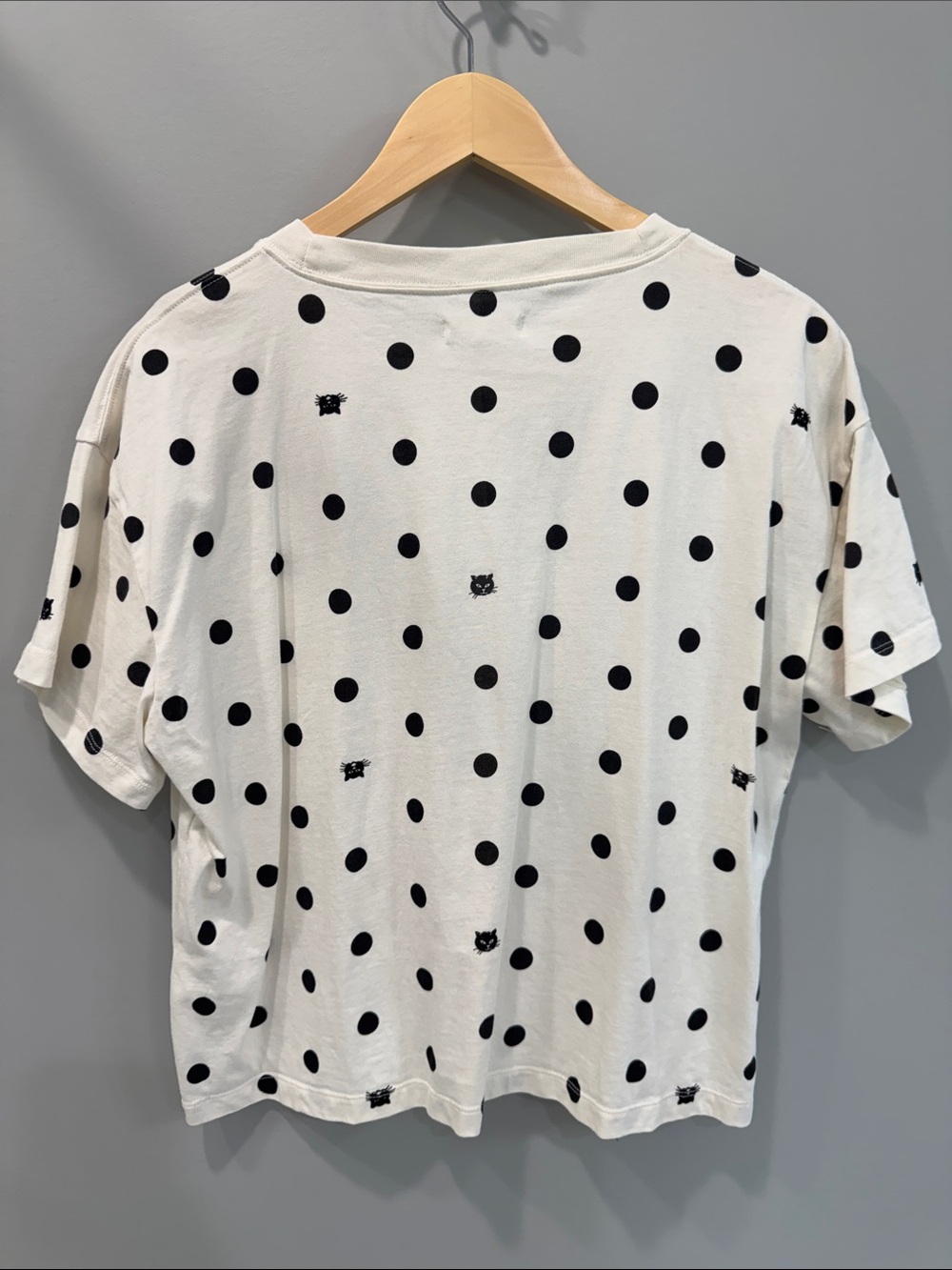 Madewell cat & polka dot print tee, large - Picture 4 of 6